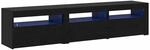 vidaXL TV-Schr&auml;nk 2 pcs Schwarz Eichen-Optik 180 x 35 x 40 cm, Moderner Lowboard,