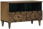 vidaXL TV-Schr&auml;nk Braun 70 x 33,5 x 46 cm Massivholz Mango, Mango Holzschrank,