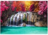 WallArena - Vlies Fototapete Wasserfall 350x250 cm - Fototapeten - Tapeten -...