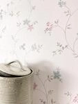 Newroom Tapete Pastellblau Vlies Blumenmuster - Romantisch Floral 3D Optik f&uuml;r