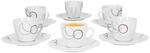 Van Well 6er Set Kaffeetasse 20cl und Kaffeeuntertasse 14,5cm Palazzo - aus...