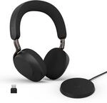 Jabra Evolve3 75 On-Ear Bluetooth Headset kabellos mit Mikrofon, Schwarz | Mit