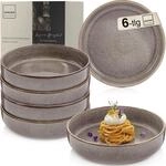S&Auml;NGER Kairo Graphit | Pastaschalen 6 teilig, 6x Nudel Schalen aus Steingut,