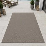CARPETIA Outdoor Teppich Wohnzimmer Esszimmer Terrasse Flachgewebe Flechtoptik Modern