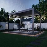 Weide Deluxe Plus Pergola | Alu Lamellenpavillon mit Motor & LED