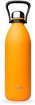 QWETCH - Gro&szlig;e 1,5L Edelstahl Trinkflasche Orange Titan - Thermosflasche 48h Kalt &