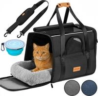 CADOCA&reg; Transportbox Katzen bis 20kg faltbar Sonnen- und Regendach...