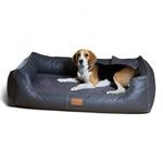 tierlando&reg; Orthop&auml;disches Hundebett Maddox VIP mit Kunstleder-Velours-Bezug,