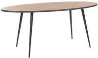 Beliani Eleganter Esstisch 180 x 90 cm in dunkler Holzoptik/schwarz oval modern