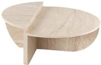 Vente-unique - Couchtisch 2-teilig - Travertin-Optik - Beige- ALOEVA