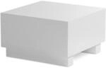 FineBuy Couchtisch MONOBLOC 60x60x35 cm Wei&szlig; Hochglanz, Wohnzimmertisch Cube