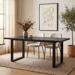 IDIMEX Esstisch LESINA 160 x 80 cm, Schwarz - Robuster Esszimmertisch mit...