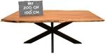 MR. DEKO Baumkantentisch Catania 200x100x76cm (LxBxH) | f&uuml;r 6-8 Personen |...