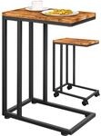 Casaria&reg; Beistelltisch Holz Couch Schwarz 40kg Belastbarkeit 70cm Hoch 50x35cm...