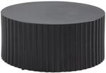 FineBuy Design Couchtisch rund 70 cm Metall Schwarz - Handgefertigter Aluminium
