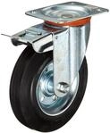 D&ouml;rner + Helmer 712222 Vollgummi-Feststell-Lenkrolle mit Rollenlager 200 x 50