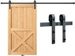 VEVOR 244cm Schiebet&uuml;rbeschlag J-f&ouml;rmig Schiebet&uuml;rsystem mit 2-teiligen Schienen