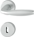 HOPPE 3369858 Dr&uuml;ckergarnitur New York mit Rosetten BB (Buntbart), Aluminium silber