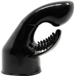 Power Massager Head Dual Stimulation Vibrator-Aufs&auml;tze, Schwarz, &Oslash; 4,5-6 cm