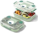 monbento - Kinder Lunchbox Wonder gr&uuml;n Bear - Brotdose Kinder mit F&auml;chern -