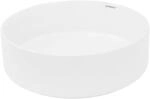 ECD Germany Design Waschbecken Waschtisch &Oslash; 355 x 120 mm aus Keramik Rund...