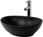 ML-Design Waschbecken aus Keramik in Schwarz Matt 41x33,5x14,5cm, Ovale