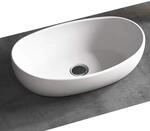 BERNSTEIN Aufsatzwaschbecken 50x32x14 cm aus hochwertigem Mineralguss &ndash; Wei&szlig;...