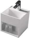 Bernstein Wand-Waschbecken TWG31 aus Mineralguss - Kompaktes, Eckiges...