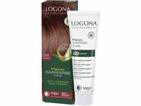 LOGONA Naturkosmetik Pflanzen-Haarfarbe Creme 220 Weinrot, Rote Natur Haarfarbe mit