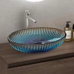 doporro Waschbecken Glas Aufsatzwaschbecken BxTxH: 50,5x35x14,5cm in Mehrfarbig
