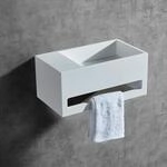 Bernstein Wand-Waschbecken BA2105 35,5x20x16 cm - Wei&szlig; Matt, Waschtisch aus