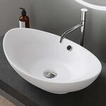 doporro Waschbecken Oval Aufsatzwaschbecken Bad 59x38x19cm Br&uuml;ssel 818 |...