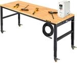 VEVOR verstellbare Werkbank, Werkbank mit Steckdose, R&auml;dern und Stecktafel, robuster