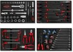 EBERTH Multitool Werkzeug Set 81 Teile F&uuml;r Werkzeugwagen, Beschriftete