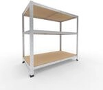 shelfplaza Home 100x110x60 cm Schwerlastregal in verzinkt mit 3 B&ouml;den und 175 kg