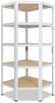 shelfplaza Home 200x70x45 cm Eckregal in wei&szlig; mit 5 B&ouml;den und 175 kg Traglast...