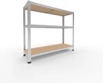 shelfplaza&reg; 100x120x40cm Home Schwerlastregal verzinkt/Metallregal mit 3