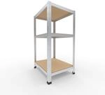shelfplaza Home 100x50x60 cm Schwerlastregal in verzinkt mit 3 B&ouml;den und 175 kg