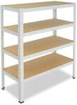 shelfplaza Home 100x120x45 cm Schwerlastregal in wei&szlig; mit 4 B&ouml;den und 175 kg