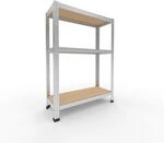 shelfplaza Home 100x75x30 cm Schwerlastregal in verzinkt mit 3 B&ouml;den und 175 kg