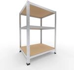 shelfplaza Home 100x75x60 cm Schwerlastregal in verzinkt mit 3 B&ouml;den und 175 kg