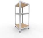 shelfplaza Home 100x45x50 cm Schwerlastregal in verzinkt mit 3 B&ouml;den und 175 kg