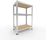 shelfplaza Home 100x70x40 cm Schwerlastregal in verzinkt mit 3 B&ouml;den und 175 kg