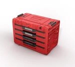 Qbrick System Werkzeugkoffer Sortierbox Leer - 4 Schubladen - Werkzeugkiste - 542 x