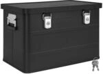 Trucky Aluminium Box mit Deckel Schwarz Alu Kiste Box Alukiste 65 Liter...