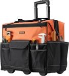 VEVOR Werkzeugtasche mit Rollen, 50 kg Tragkraft, 27 Taschen, Arbeitsrucksack...