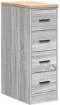 vidaXL Garagen-Aufbewahrungsschrank Grau Sonoma Massivholz Kiefer, Schrank,