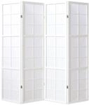 Homestyle4u 438, Paravent Raumteiler Innen 4 teilig Holz Weiss Trennwand...