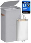 SONGMICS W&auml;schekorb, 100 L W&auml;schesammler, W&auml;schetonne, leichter Aufbau, mit Deckel