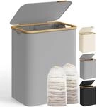 SONGMICS W&auml;schekorb mit Deckel, W&auml;schesammler mit 2 F&auml;chern, 130 L,